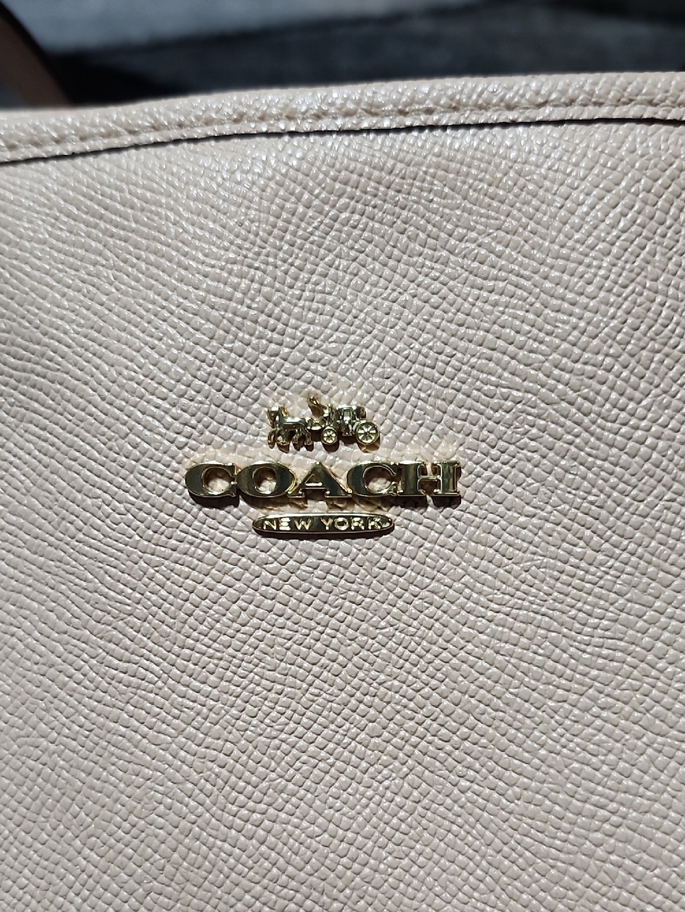 COACH CITY CROSSGRAIN LEATHER FULL-ZIP PATAL PINK TOTE BAG - Picture 2 of 16